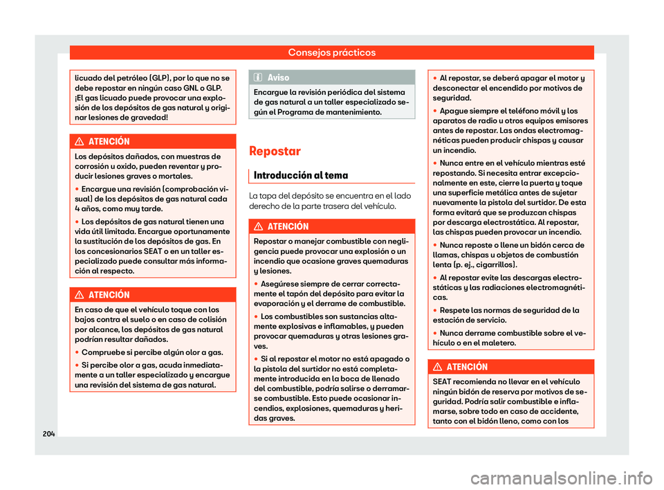 Seat Mii electric 2018 Manual de instrucciones (in Spanish) Consejos pr Seat Mii electric 2018 Manual de instrucciones (in Spanish) Consejos pr