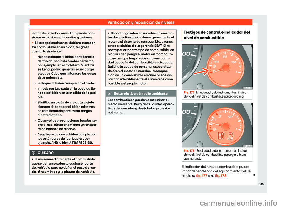 Seat Mii electric 2018 Manual de instrucciones (in Spanish) Verificaci Seat Mii electric 2018 Manual de instrucciones (in Spanish) Verificaci
