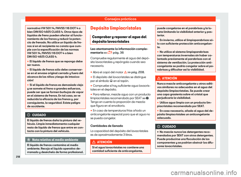 Seat Mii electric 2018 Manual de instrucciones (in Spanish) Consejos pr Seat Mii electric 2018 Manual de instrucciones (in Spanish) Consejos pr