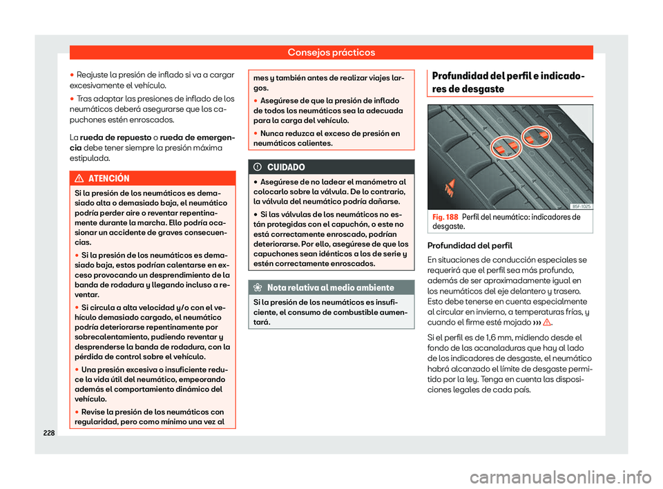 Seat Mii electric 2018 Manual de instrucciones (in Spanish) Consejos pr Seat Mii electric 2018 Manual de instrucciones (in Spanish) Consejos pr