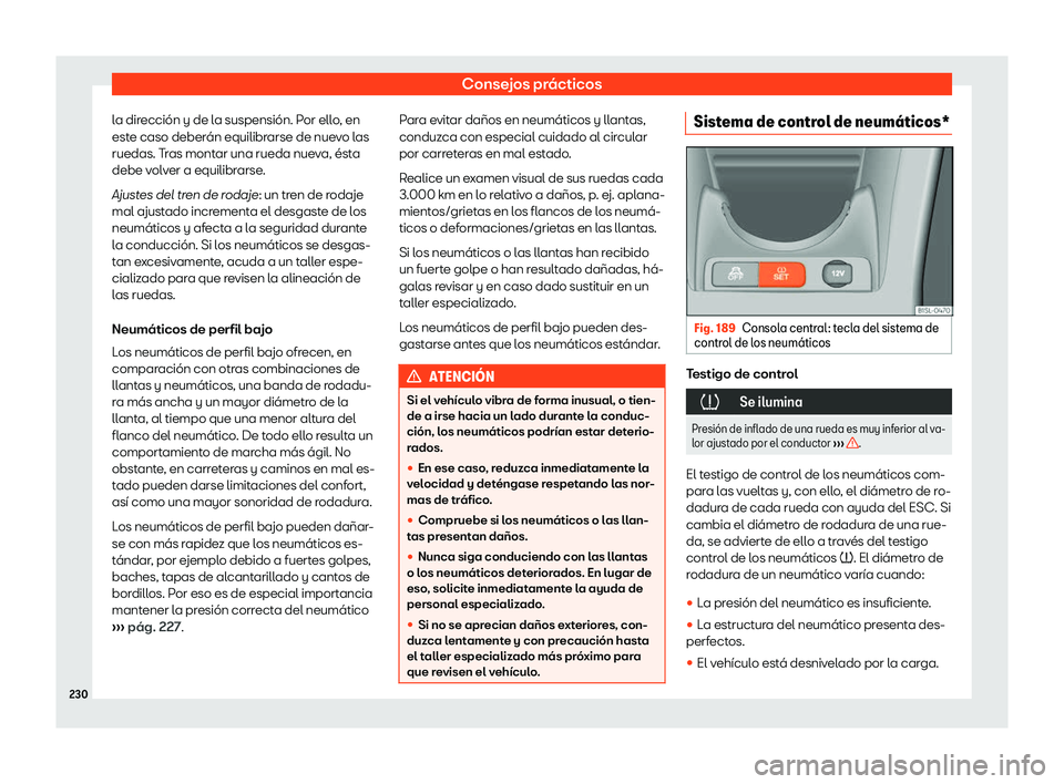 Seat Mii electric 2018  Manual de instrucciones (in Spanish) Consejos pr