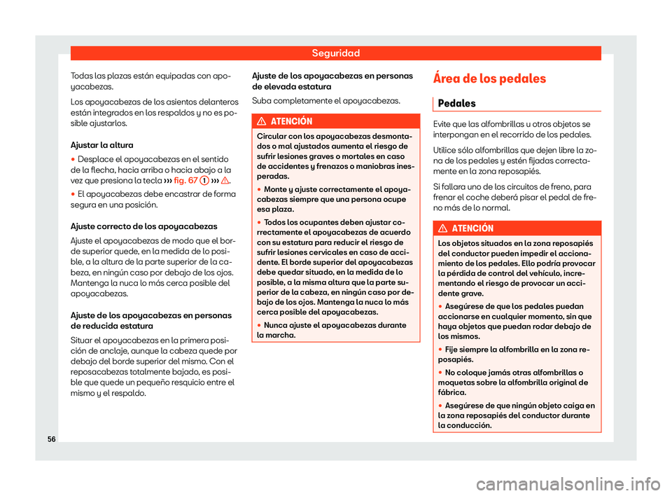 Seat Mii electric 2018  Manual de instrucciones (in Spanish) Seguridad
Todas las plazas est