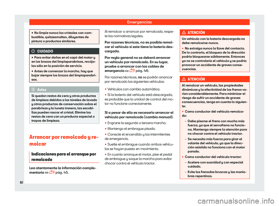 Seat Mii electric 2018  Manual de instrucciones (in Spanish) Emergencias
