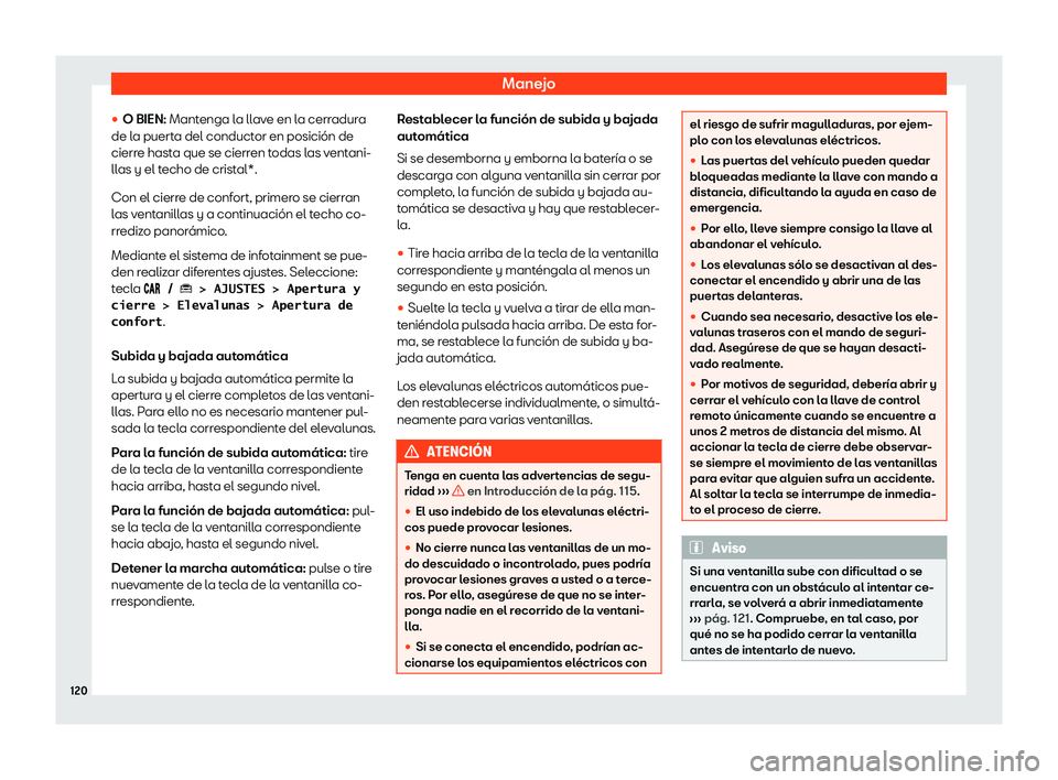 Seat Ibiza 2020  Manual de instrucciones (in Spanish) Manejo
