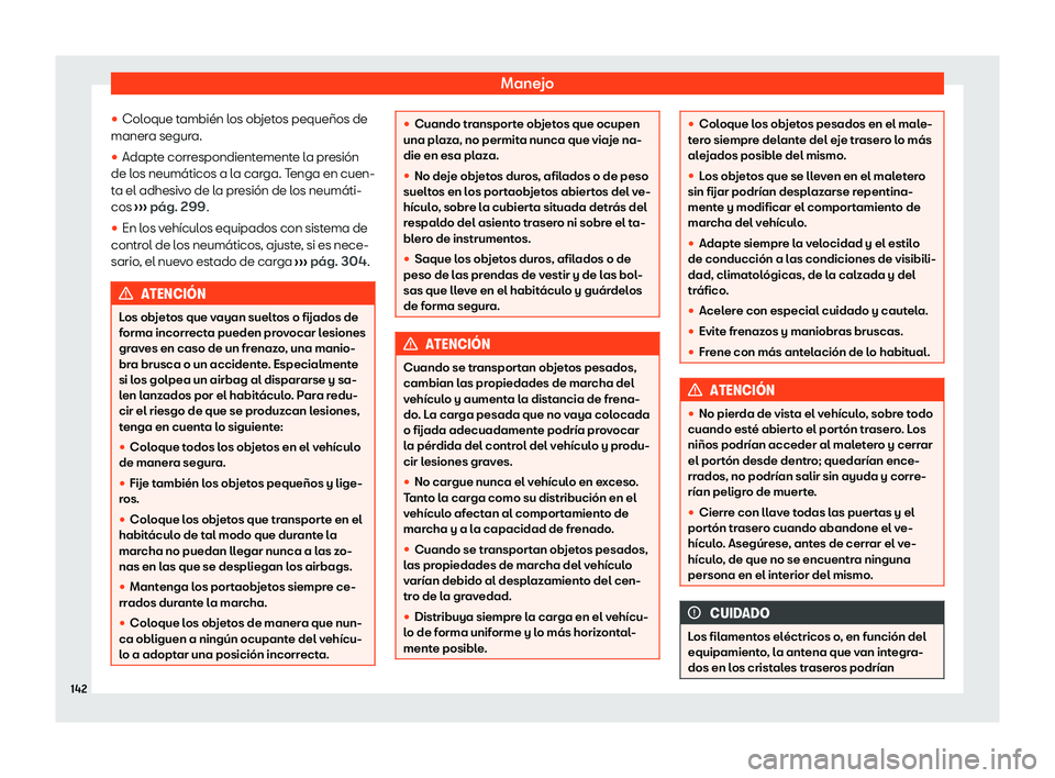 Seat Ibiza 2020  Manual de instrucciones (in Spanish) Manejo
