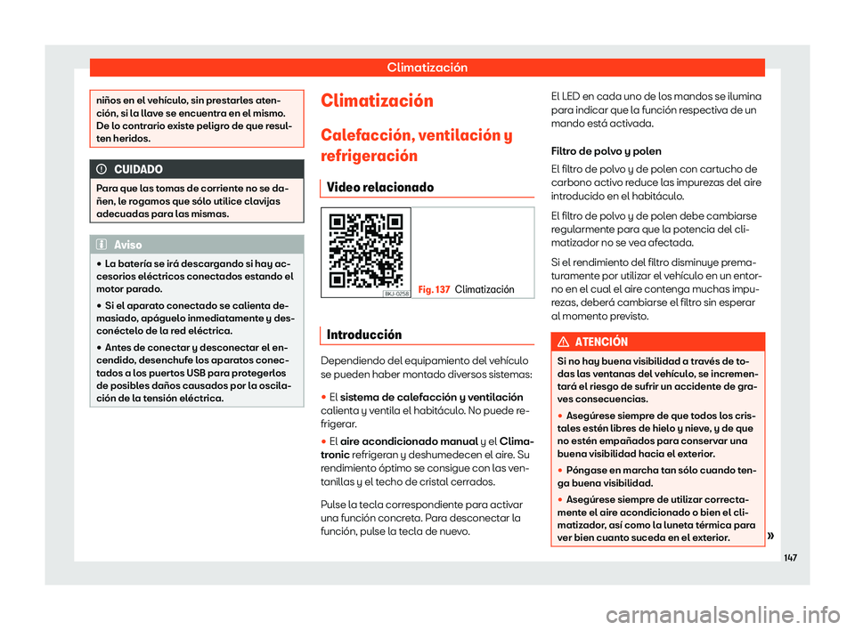 Seat Ibiza 2019  Manual de instrucciones (in Spanish) Climatizaci