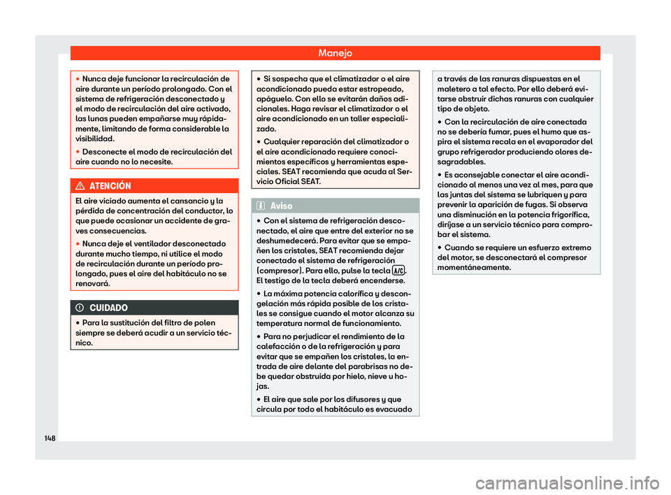 Seat Ibiza 2019  Manual de instrucciones (in Spanish) Manejo
