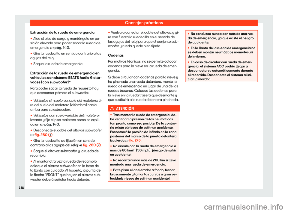 Seat Ibiza 2019 Manual de instrucciones (in Spanish) Consejos pr Seat Ibiza 2019 Manual de instrucciones (in Spanish) Consejos pr
