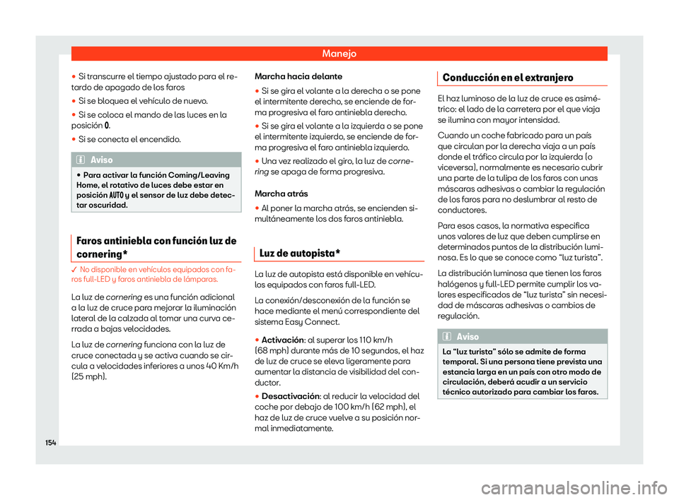 Seat Ibiza 2018  Manual de instrucciones (in Spanish) Manejo
