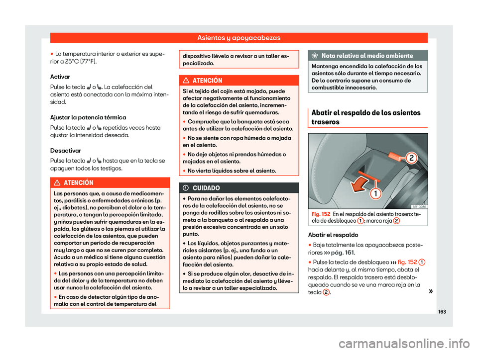 Seat Ibiza 2018  Manual de instrucciones (in Spanish) Asientos y apoyacabezas

