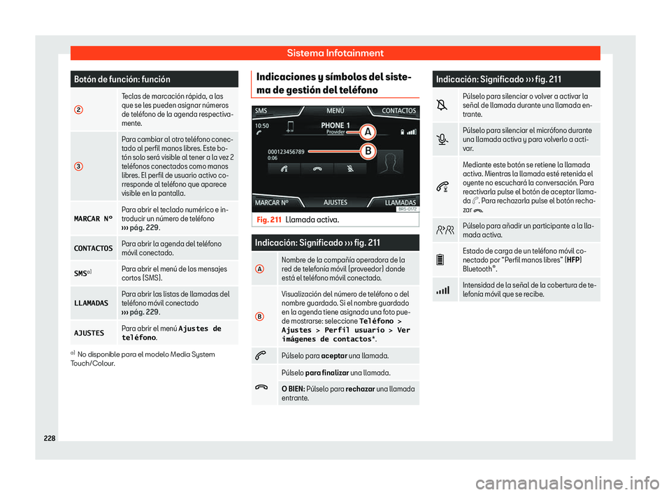 Seat Ibiza 2018  Manual de instrucciones (in Spanish) Sistema Infotainment
Bot