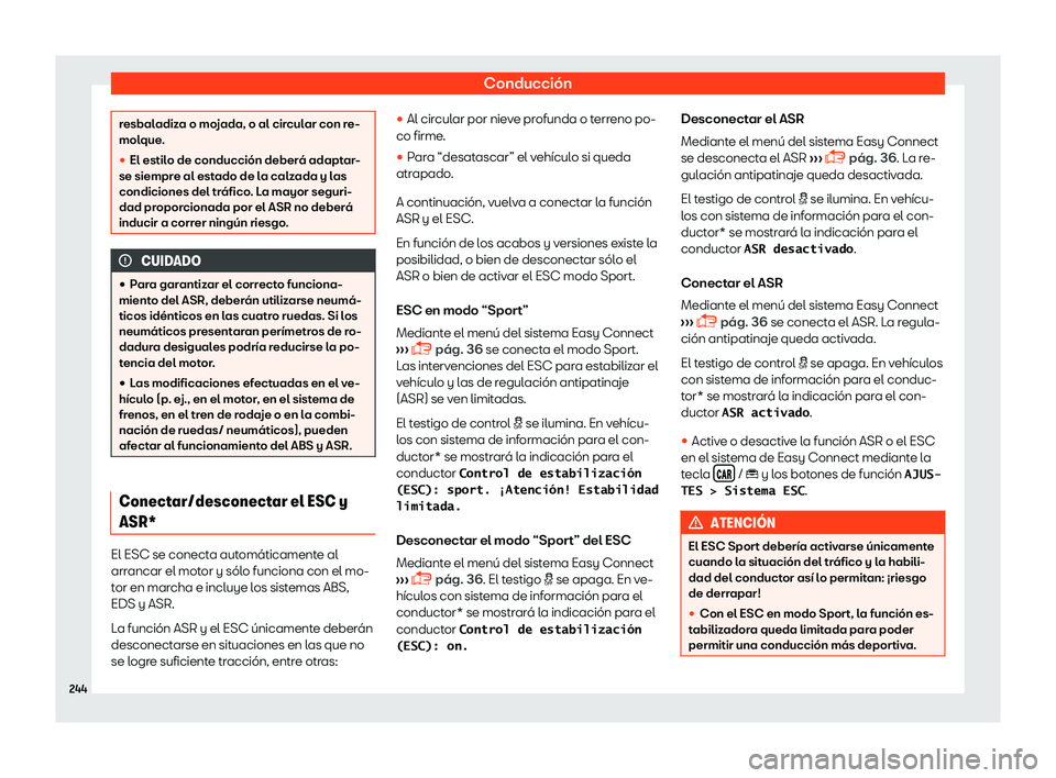 Seat Ibiza 2018  Manual de instrucciones (in Spanish) Conducci
