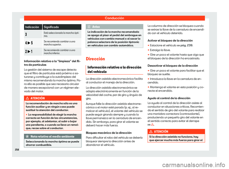 Seat Ibiza 2018 Manual de instrucciones (in Spanish) Conducci Seat Ibiza 2018 Manual de instrucciones (in Spanish) Conducci