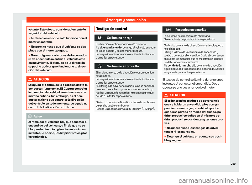 Seat Ibiza 2018  Manual de instrucciones (in Spanish) Arranque y conducci