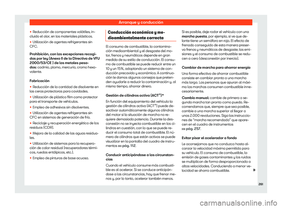 Seat Ibiza 2018  Manual de instrucciones (in Spanish) Arranque y conducci