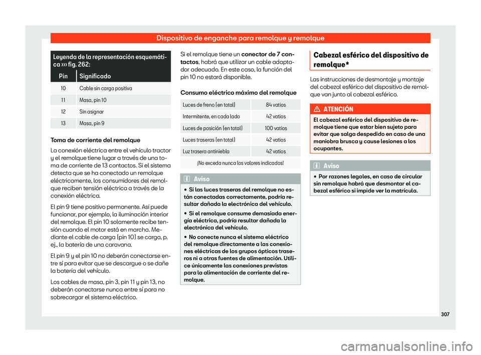 Seat Ibiza 2018 Manual de instrucciones (in Spanish) Dispositivo de enganche para remolque y remolque
Leyenda de la representaci Seat Ibiza 2018 Manual de instrucciones (in Spanish) Dispositivo de enganche para remolque y remolque
Leyenda de la representaci
