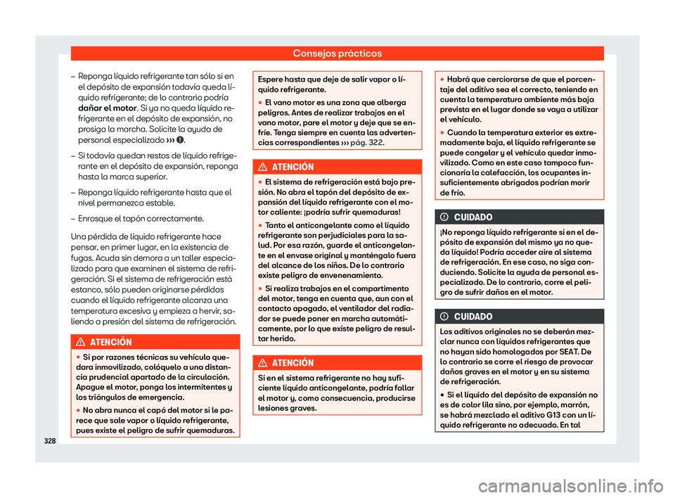 Seat Ibiza 2018 Manual de instrucciones (in Spanish) Consejos pr Seat Ibiza 2018 Manual de instrucciones (in Spanish) Consejos pr