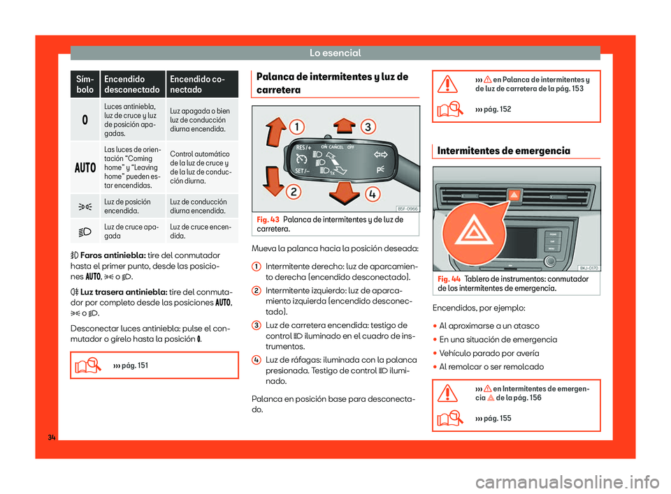 Seat Ibiza 2018 Manual de instrucciones (in Spanish) Lo esencial
S Seat Ibiza 2018 Manual de instrucciones (in Spanish) Lo esencial
S