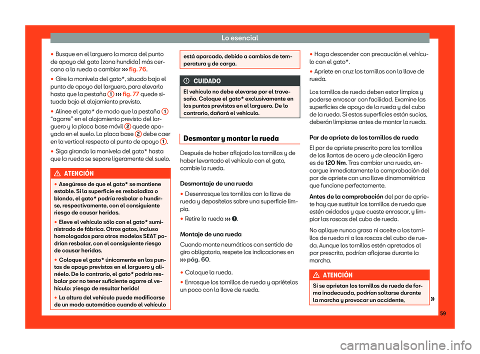 Seat Ibiza 2018  Manual de instrucciones (in Spanish) Lo esencial
