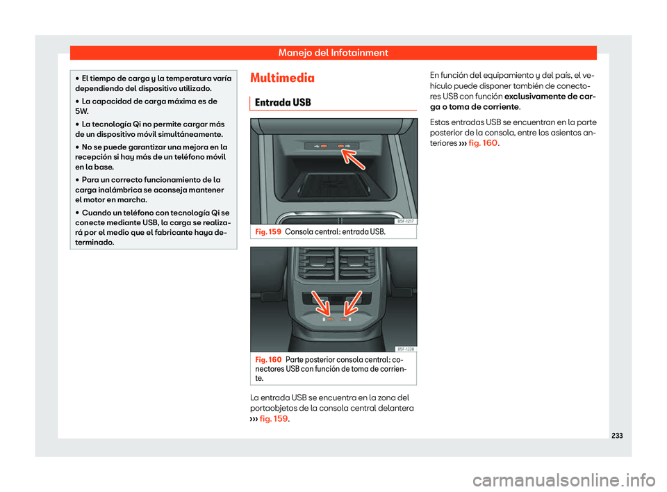 Seat Leon 2020  Manual de instrucciones (in Spanish) Manejo del Infotainment
