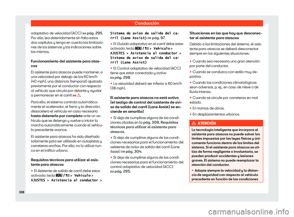 Seat Leon Sportstourer 2019  Manual de instrucciones (in Spanish) Conducci