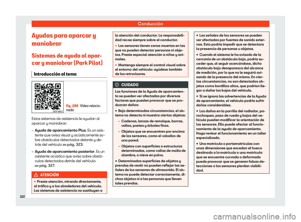 Seat Leon Sportstourer 2019  Manual de instrucciones (in Spanish) Conducci