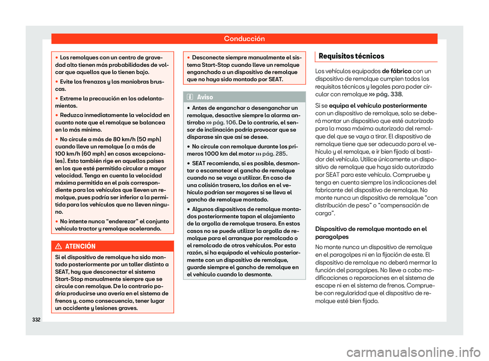 Seat Leon Sportstourer 2019  Manual de instrucciones (in Spanish) Conducci