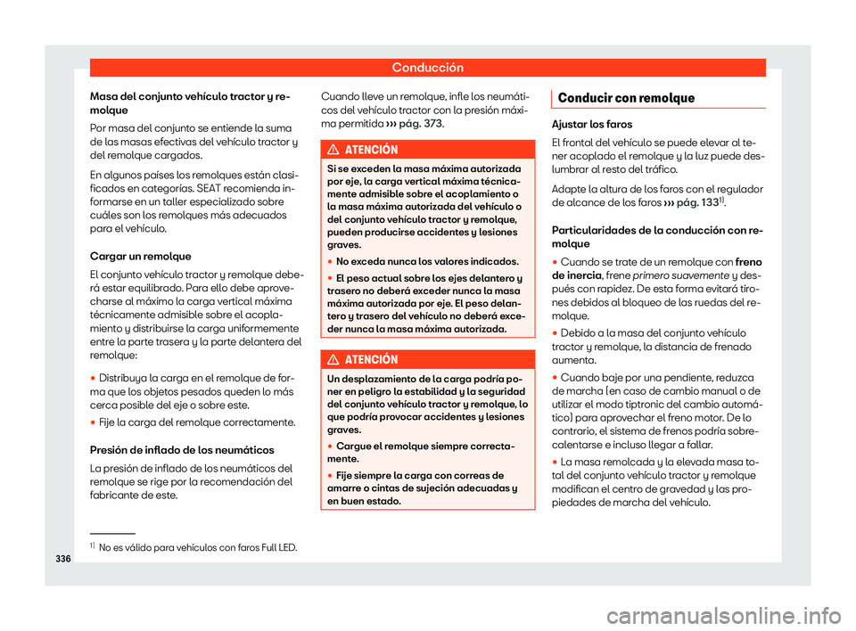 Seat Leon Sportstourer 2019  Manual de instrucciones (in Spanish) Conducci