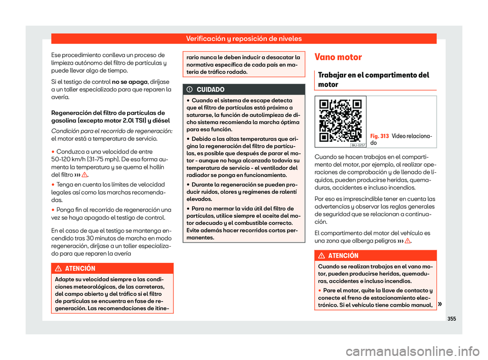 Seat Leon Sportstourer 2019  Manual de instrucciones (in Spanish) Verificaci