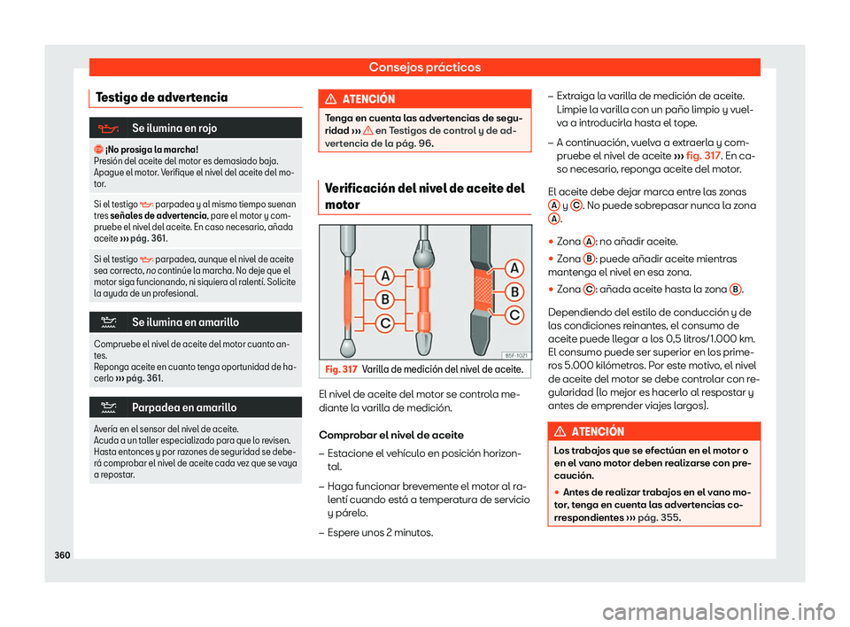 Seat Leon Sportstourer 2019 Manual de instrucciones (in Spanish) Consejos pr Seat Leon Sportstourer 2019 Manual de instrucciones (in Spanish) Consejos pr