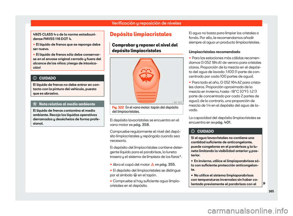 Seat Leon Sportstourer 2019 Manual de instrucciones (in Spanish) Verificaci Seat Leon Sportstourer 2019 Manual de instrucciones (in Spanish) Verificaci