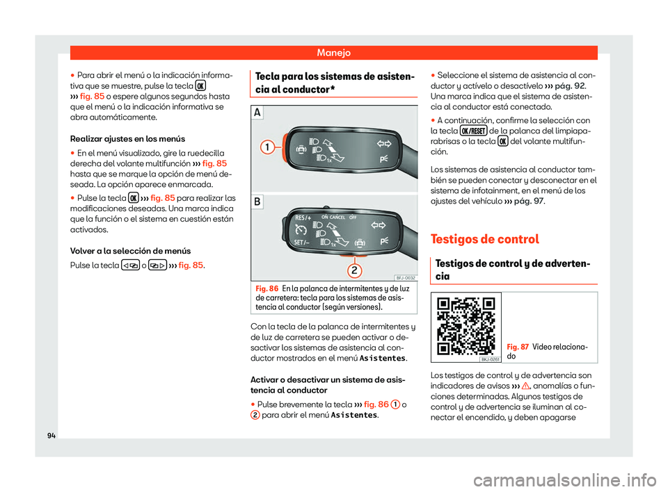Seat Leon Sportstourer 2019  Manual de instrucciones (in Spanish) Manejo
