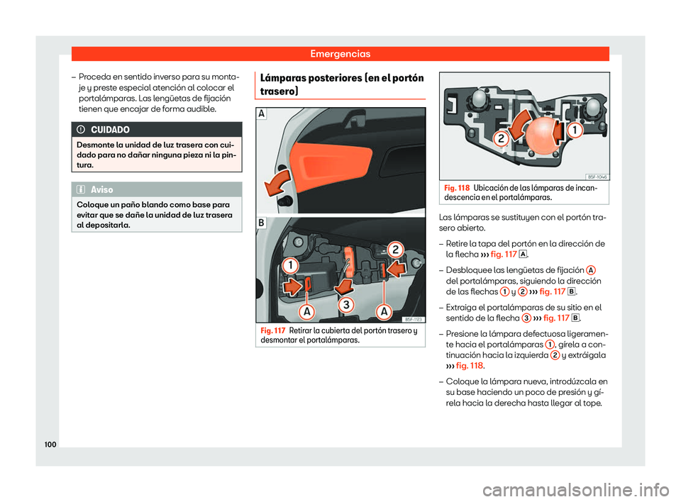 Seat Leon 2018  Manual de instrucciones (in Spanish) Emergencias
�