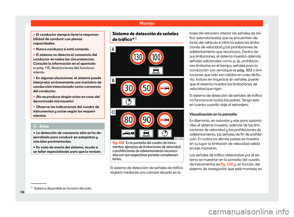 Seat Leon 2018  Manual de instrucciones (in Spanish) Manejo
