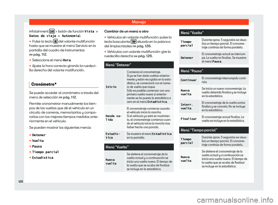 Seat Leon 2018  Manual de instrucciones (in Spanish) Manejo
infotainment  ���  > bot