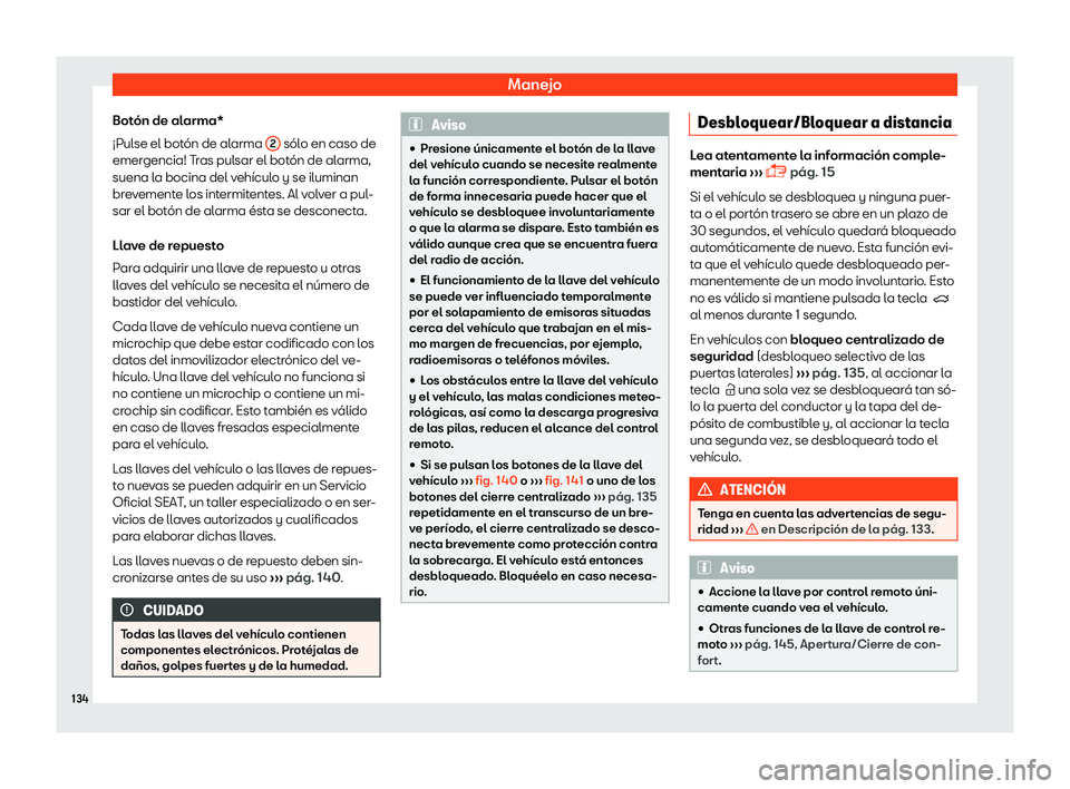 Seat Leon 2018  Manual de instrucciones (in Spanish) Manejo
Bot