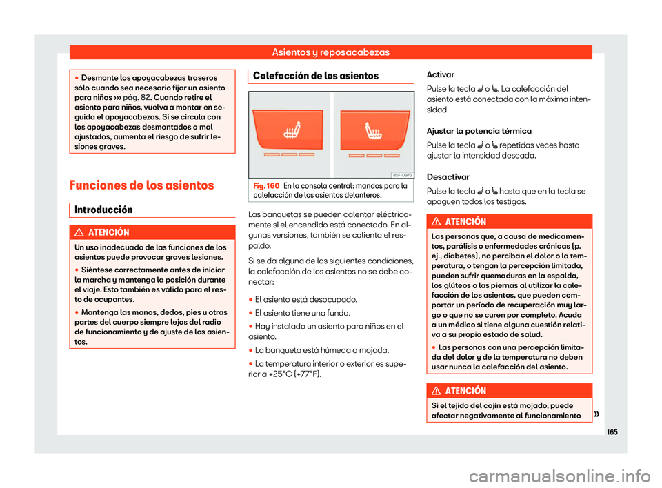 Seat Leon 2018  Manual de instrucciones (in Spanish) Asientos y reposacabezas
