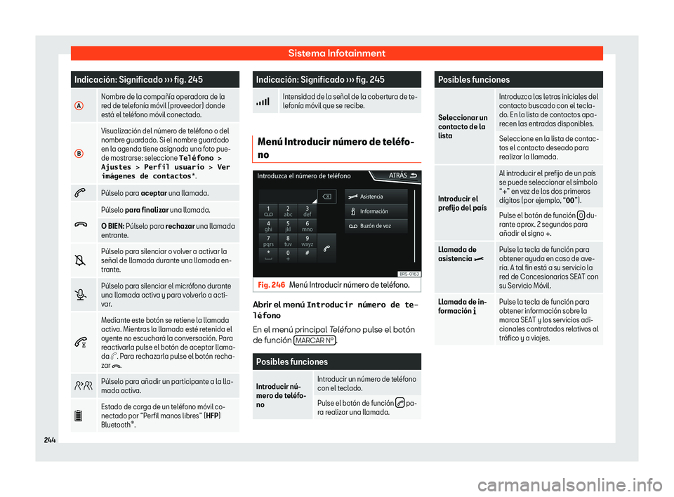 Seat Leon 2018  Manual de instrucciones (in Spanish) Sistema Infotainment
Indicaci