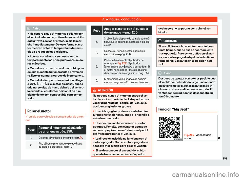 Seat Leon 2018  Manual de instrucciones (in Spanish) Arranque y conducci