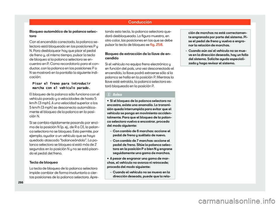 Seat Leon 2018 Manual de instrucciones (in Spanish) Conducci Seat Leon 2018 Manual de instrucciones (in Spanish) Conducci