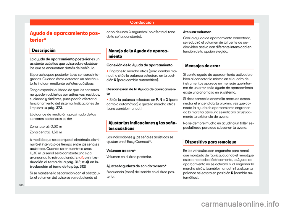 Seat Leon 2018  Manual de instrucciones (in Spanish) Conducci