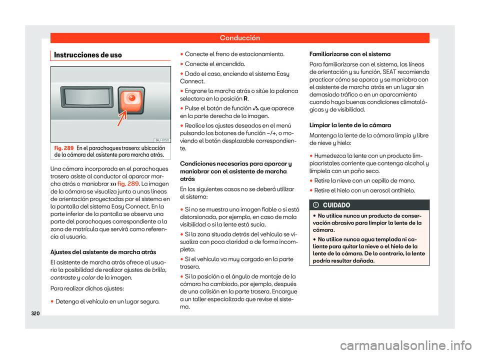 Seat Leon 2018 Manual de instrucciones (in Spanish) Conducci Seat Leon 2018 Manual de instrucciones (in Spanish) Conducci