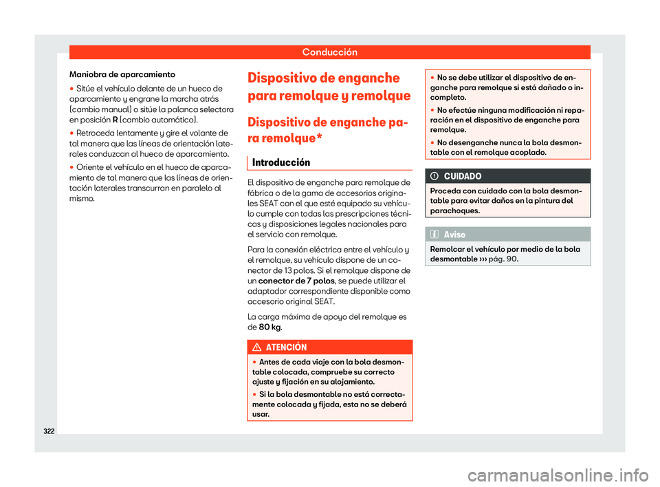 Seat Leon 2018 Manual de instrucciones (in Spanish) Conducci Seat Leon 2018 Manual de instrucciones (in Spanish) Conducci