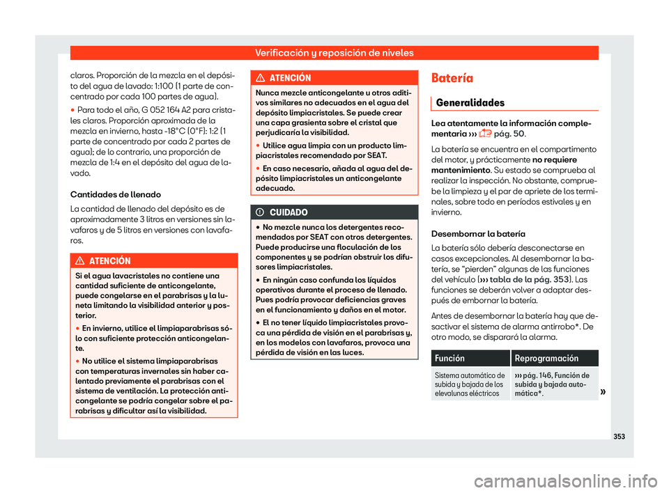 Seat Leon 2018 Manual de instrucciones (in Spanish) Verificaci Seat Leon 2018 Manual de instrucciones (in Spanish) Verificaci