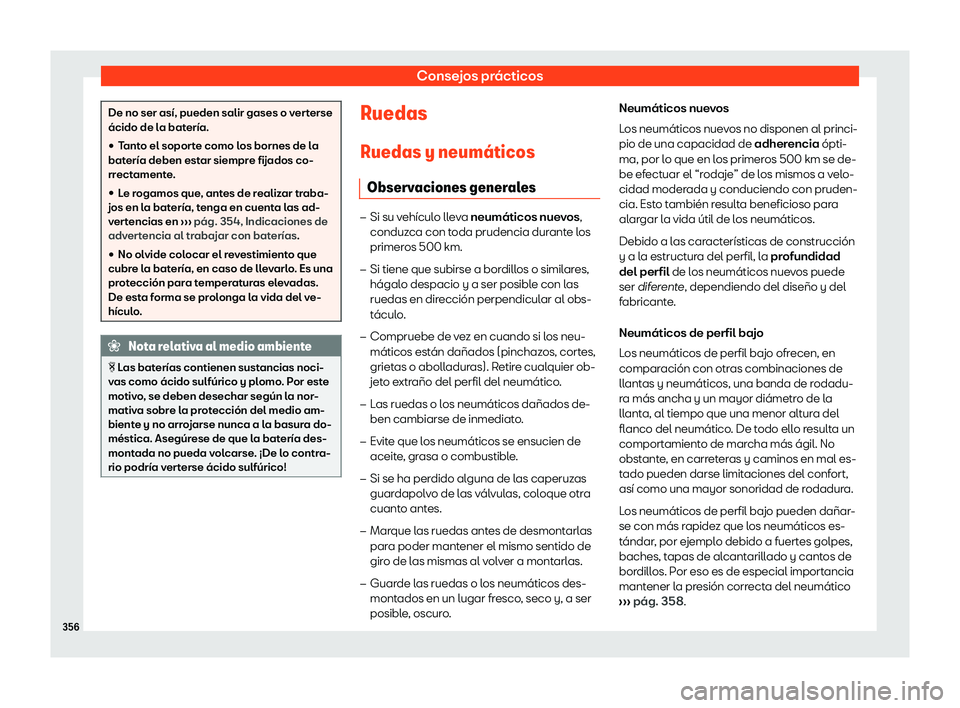 Seat Leon 2018 Manual de instrucciones (in Spanish) Consejos pr Seat Leon 2018 Manual de instrucciones (in Spanish) Consejos pr
