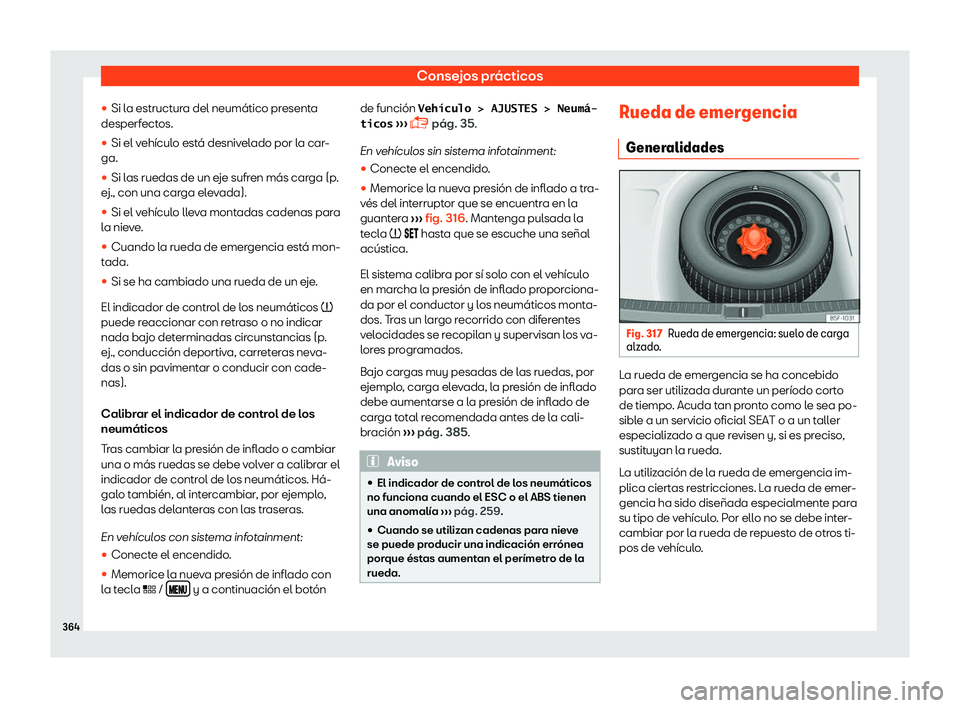 Seat Leon 2018 Manual de instrucciones (in Spanish) Consejos pr Seat Leon 2018 Manual de instrucciones (in Spanish) Consejos pr