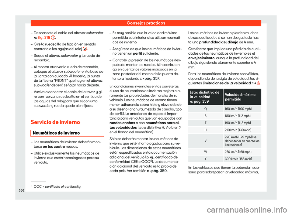 Seat Leon 2018 Manual de instrucciones (in Spanish) Consejos pr Seat Leon 2018 Manual de instrucciones (in Spanish) Consejos pr