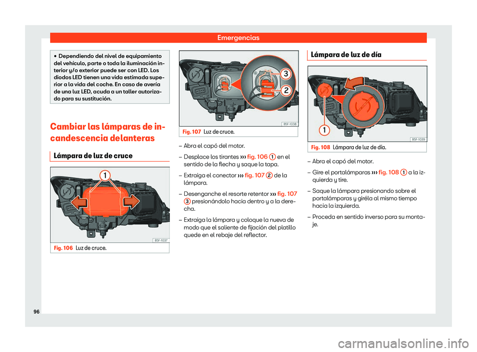 Seat Leon 2018  Manual de instrucciones (in Spanish) Emergencias
