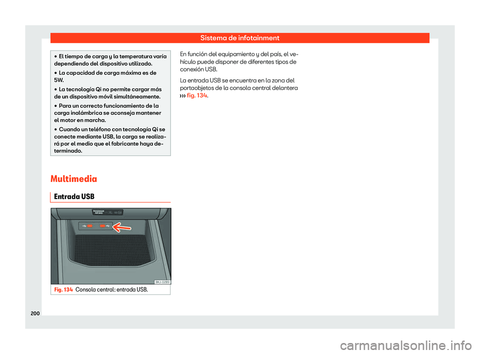 Seat Arona 2020  Manual de instrucciones (in Spanish) Sistema de infotainment
