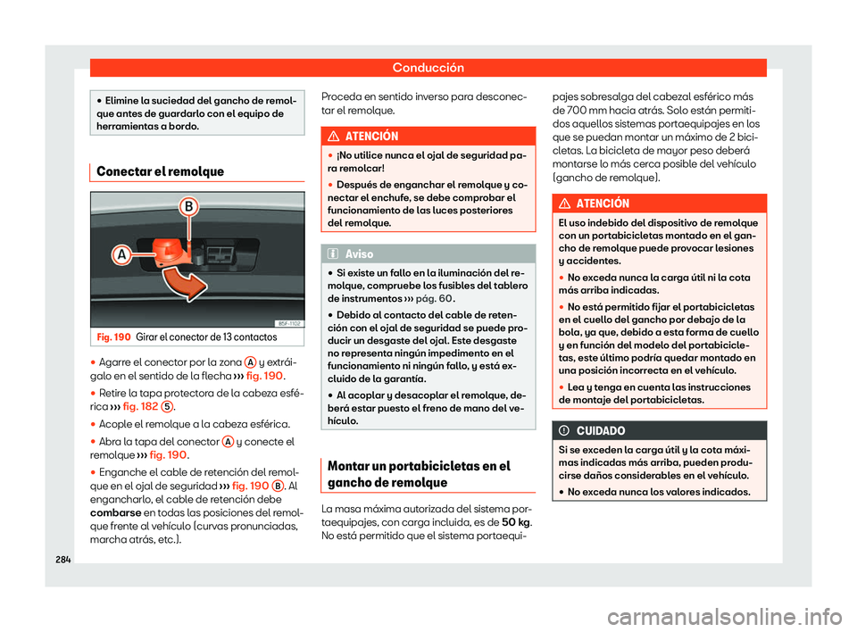 Seat Arona 2020  Manual de instrucciones (in Spanish) Conducción
